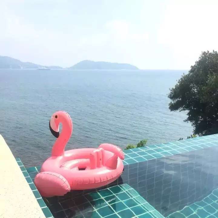 Vòng bơi cho bé 1-3 tuổi Ghế ngồi cho bé flamingo Vòng bơi cho bé 3-6 tuổi dày - Cao su nổi các loại phao bơi