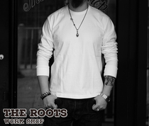 Sold out Japanese SAMURAI JEANS Classic HEAVY cotton off-white round neck LONG-sleeved T-shirt