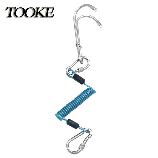 TOOKE diving spring double-ended flow hook 316 stainless steel flow hook anti-corrosion diving ພິເສດທົນທານຕໍ່ການກັດກ່ອນ.