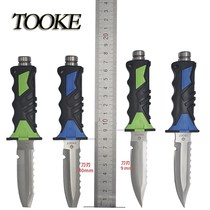 TOOKE Fire Water Rescue Knife Diving Stainless Steel Diving Knife Lifesaving Tool Knife Special Strap
