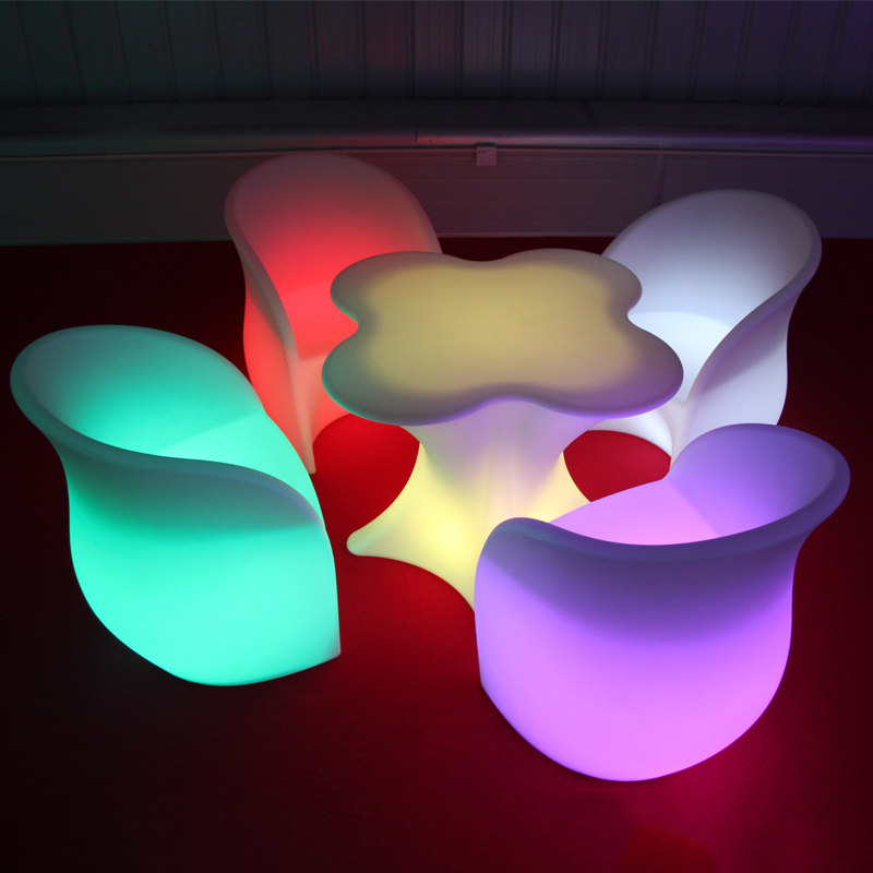 New products Modern minimalist bar plum tablechairBusiness luminous furniture café tea few bar table bench direct sales