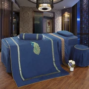 Beauty khăn trải giường gia đình bốn câu lạc bộ cao cấp Massage toàn thân spa bedspread đơn giản màu tùy vận chuyển - Trang bị tấm