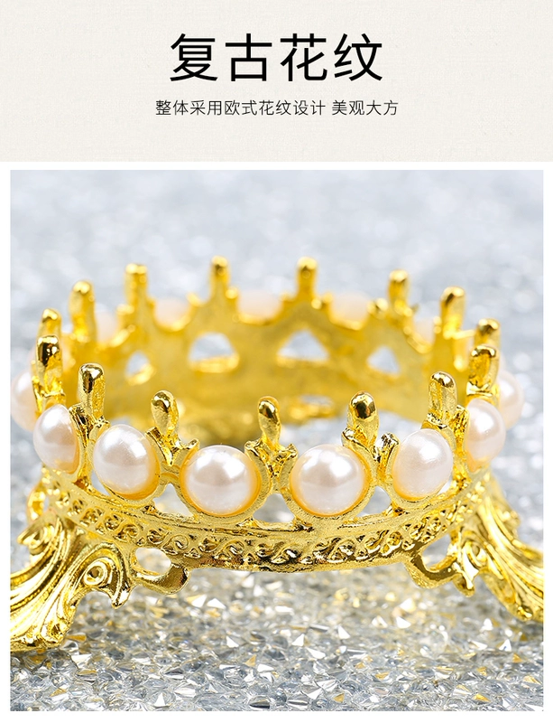 Vibrato Nhật Bản Làm móng tay Bút Chủ Crown Pen Đứng Retro Vàng Bạc Điều trị Ánh sáng Bút Lưu trữ Giá Công cụ làm móng - Công cụ Nail máy dũa móng tay