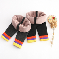 Baby girl winter plus velvet thickening leggings 3 years old 1 foreign style childrens pants girls baby warm cotton pants outer wear