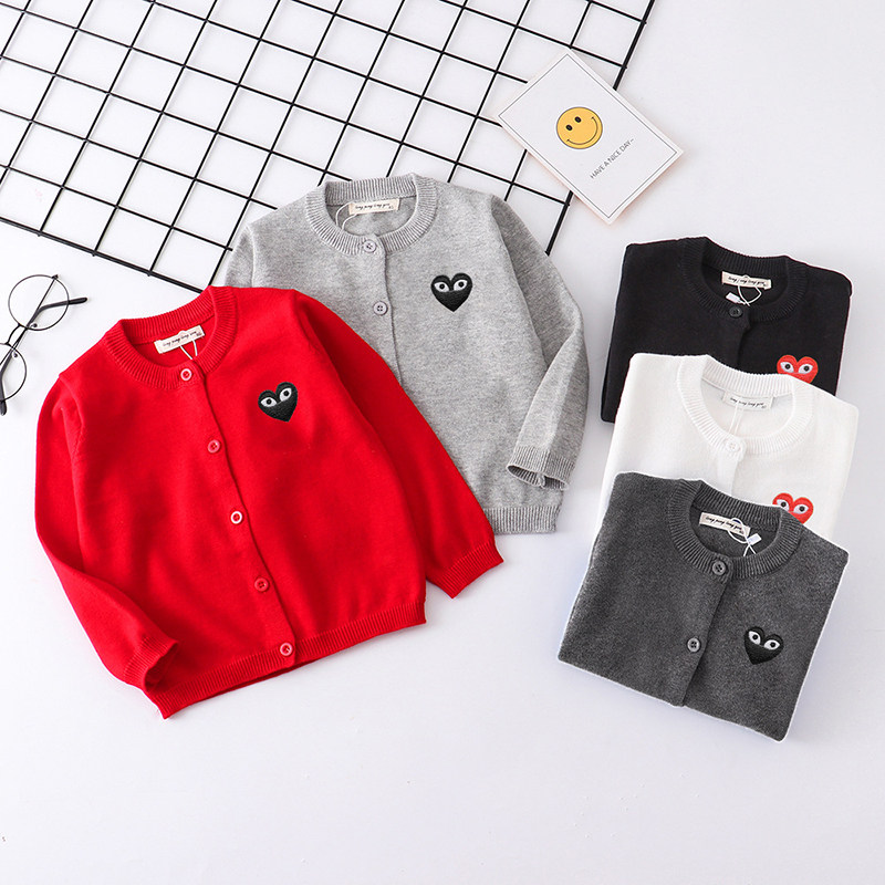 Children Knit Cardiovert Spring Autumn Clothing Thin red sweater jacket boy girl girl baby boy needle weasel-shirt