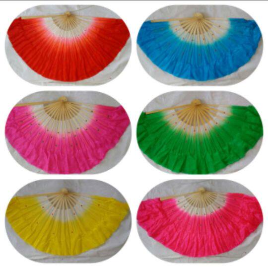 Manufacturer Direct Sales Dance Fan Junior Practice Dance Fan Sales Fitness Square Dance Fan-Gradual Layer Color