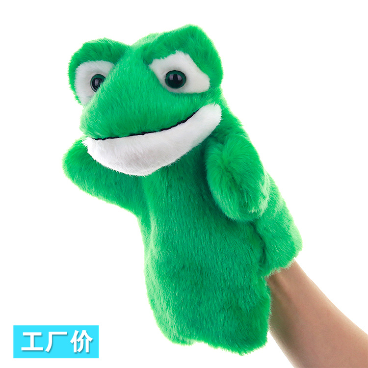Hot Sale Frog Hand Puppet Toy Children's Day Gift Baby Plush Animal Gloves Doll Storytelling Promotion