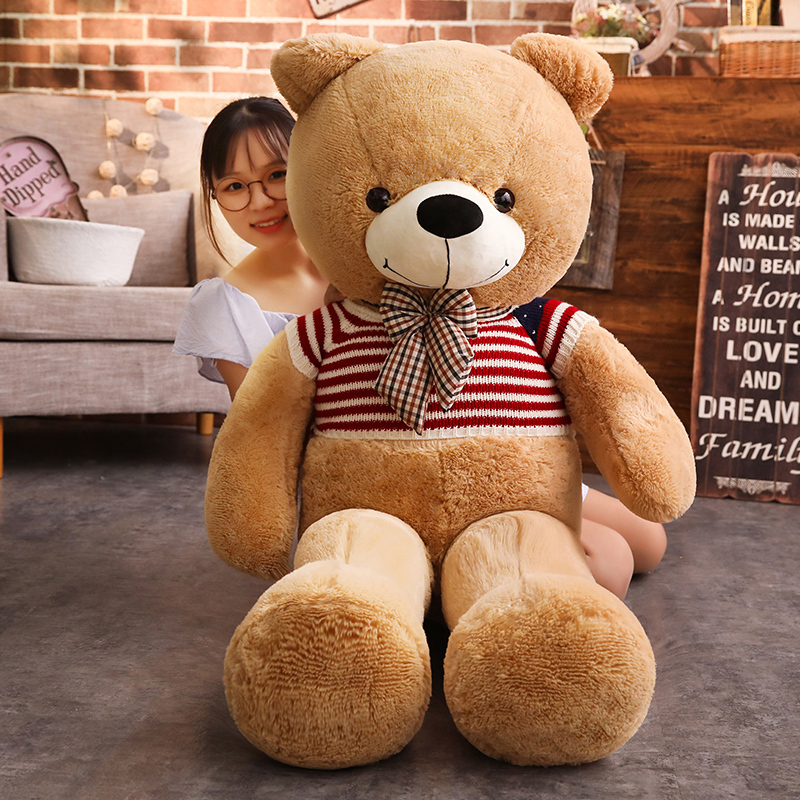 Plush Bear Large Teddy Bear Bed Sleeping Doll Cloth Stuffed Toy Girl Bear Hug Bear Birthday Gift Best Friend