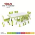 Bàn ghế mẫu giáo Yucai cho bé học bàn trẻ em bàn vẽ bàn ghế ăn bàn gỗ rắn có thể nâng và hạ bộ đồ - Phòng trẻ em / Bàn ghế