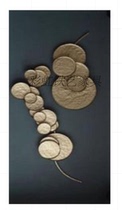 Wrought iron lotus leaf wall hanging lotus wall ornaments wall decoration club soft decoration on the background wall