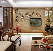 Iron Art Lotus Leaf Wall-mounted Lotus Wall Decoration Pendant Wall Accessories Hotel Clubhouse Soft Dress Background Wall Decorations