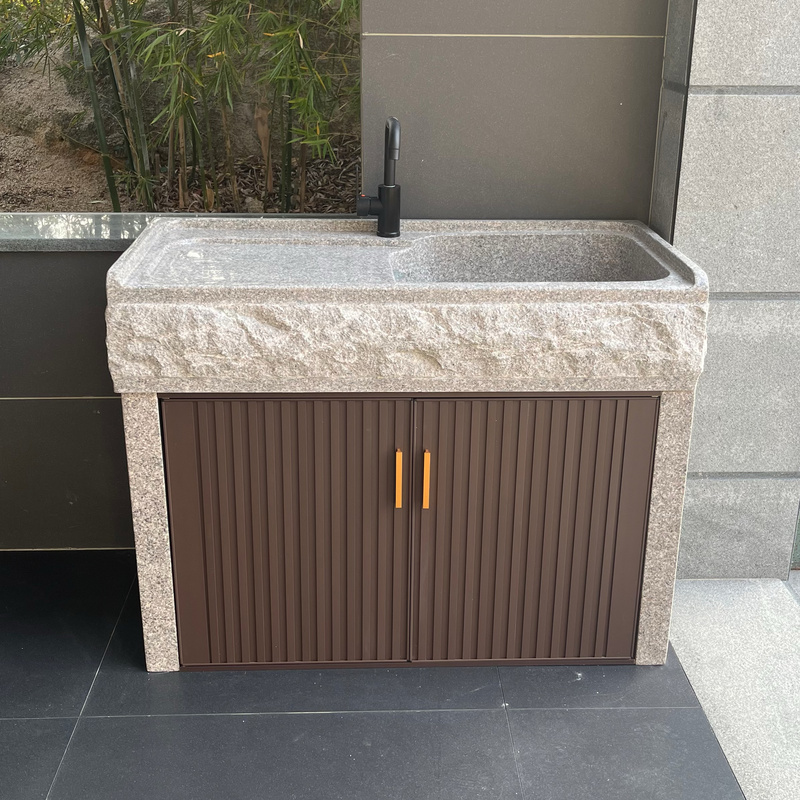 Integrated Stone Outdoor Wash Basin with Washboard, Granite Laundry Sink, Villa Outdoor Laundry Trough, Natural Marble Integrated Stone Outdoor Wash Basin with Washboard, Granite Laundry Sink, Villa Outdoor Laundry Trough, Natural Marble