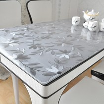 pvc tablecloth plastic printing simple table mat rubber mat paving table transparent soft glass frosted table table mat