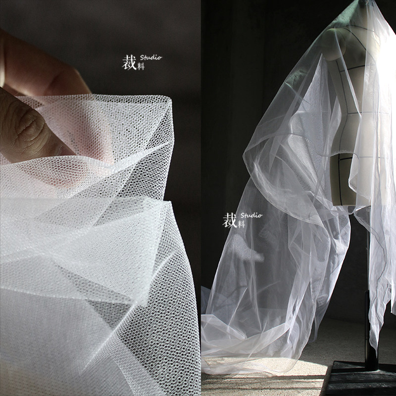 Plus Hard Hexagonal Mesh Profile Mesh Yarn Designer Fabric Wedding Dress Fluffy Skirt Fashion Show Background Diy Fabric