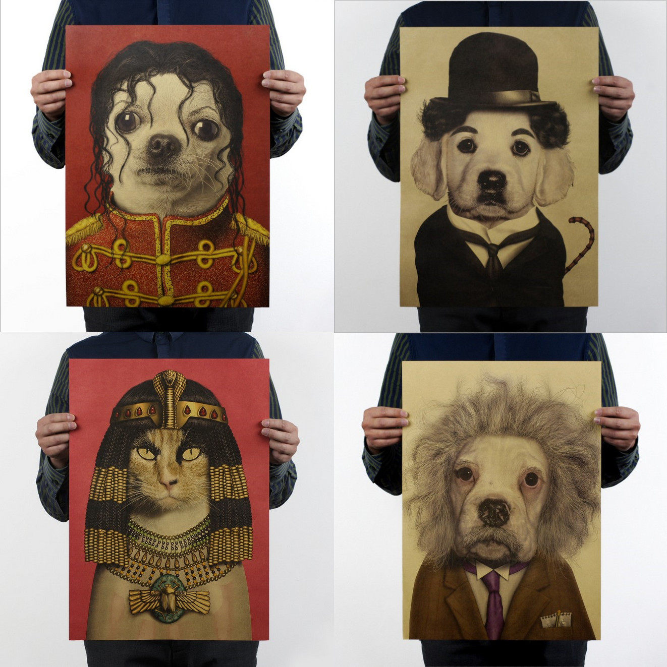 Kraft paper decorative poster bar decoration nostalgic retro Kraft paper decorative painting core American country pendant