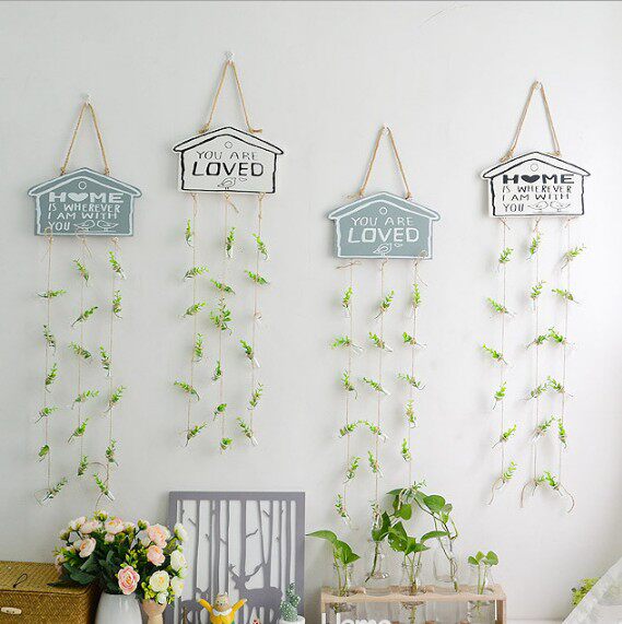 Creative DIY Wind Bells Zakka Shop Café Décor Decoration Pendulum hydropeter wall hanging decorated with wooden bell pendants