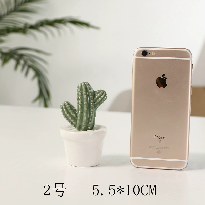 Mô phỏng chậu Bắc Âu sáng tạo trang trí nhà gốm trang trí gốm nhiệt độ cao mô phỏng xương rồng cổ tích bóng
