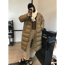 Wang Maidens shop long cotton-padded jacket 2021 new autumn and winter black bread suit small padded jacket