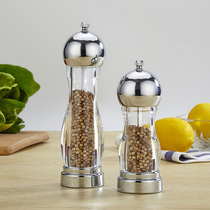 2023 Manual Grinder Acrylic Pepper Mill Spot Kitchen Kitchen Supplies BBQ New Coffee Round Head
