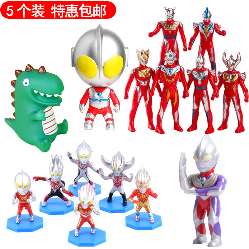 Net Red Cartoon Hero Superman Beats Monster Cake Adornment Swing Piece Children's Birthday Dessert Table Arrangement