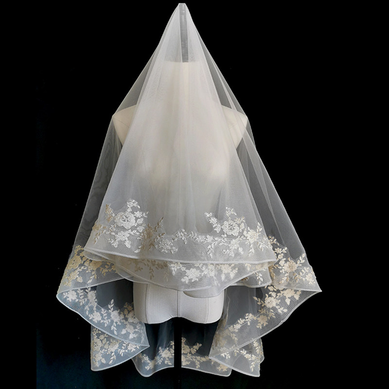 Head yarn bridal main wedding dress headwear ultra-sensual tennis net red photo props retro wedding brief and brief champagne-Taobao