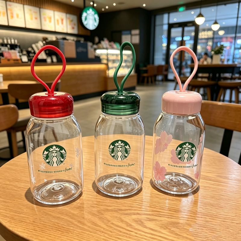 Starbucks Cup Spring New Model Cherry Blossom Style Tritan Portable Sports Water Bottle Fresh and Cute Carry-On Cup Starbucks Cup Spring New Model Cherry Blossom Style Tritan Portable Sports Water Bottle Fresh and Cute Carry-On Cup