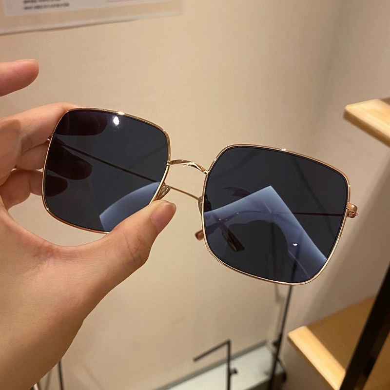 d Home Sun Glasses Woman 2022 New Wave Advanced Sensation Big Face Slim Sunglasses Female Resistant UV Ultralight Box