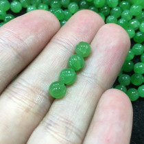 Natural Hetian Jasper apple green pumpkin beads Russian apple green jasper 5 5mm Jasper pumpkin beads