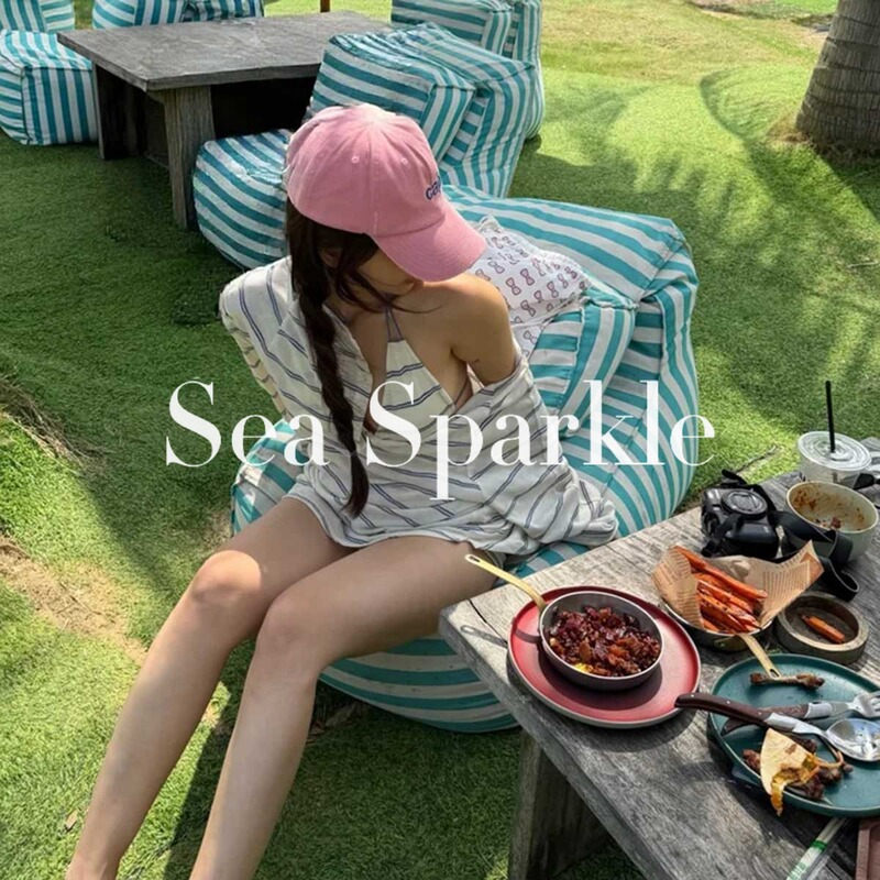 Vacation Stripes ins Summer Korean Style Vacation Striped Cover-Up Slimming Striped Four-Corner Bikini Casual Swimsuit Vacation Stripes ins Summer Korean Style Vacation Striped Cover-Up Slimming Striped Four-Corner Bikini Casual Swimsuit