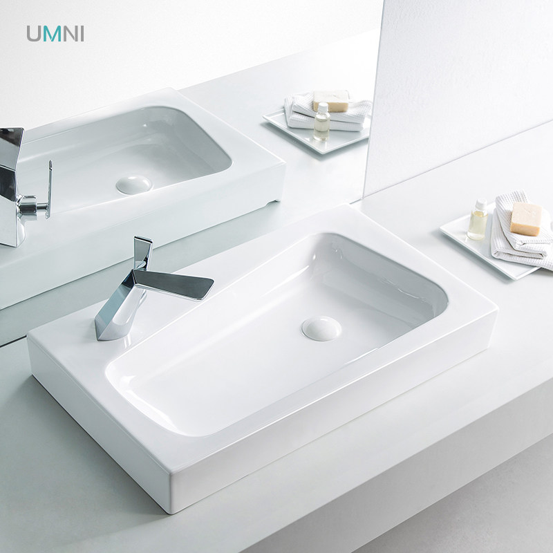 Table basin Nordic style geometric aesthetics washbasin Ceramic powder room washbasin Art washbasin Household washbasin