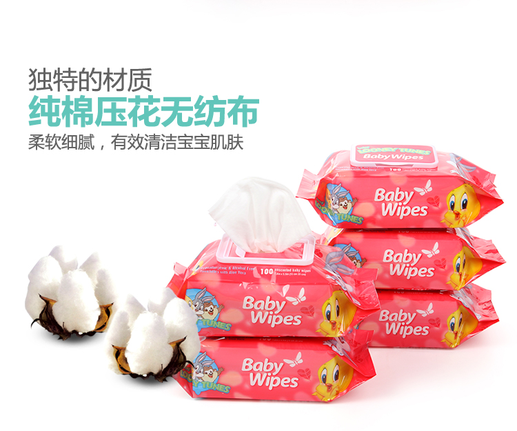 Khăn lau trẻ em có nắp 100 lần bơm * 6 gói Khăn lau tay cho trẻ sơ sinh Johnson & Johnson khan giay