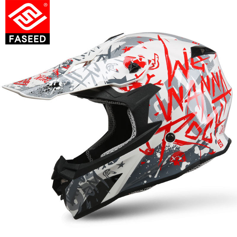 FASEED motorcycle helmet men's road off-road helmet full helmet semi-full cover four seasons women's motorcycle racing personality is cool