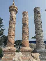 Stone carving Panlong Pillars Cultural Pillars Stone Carving Panlong Pillar Square Cultural Stone Pillars Stone Carving Dragon Pillars