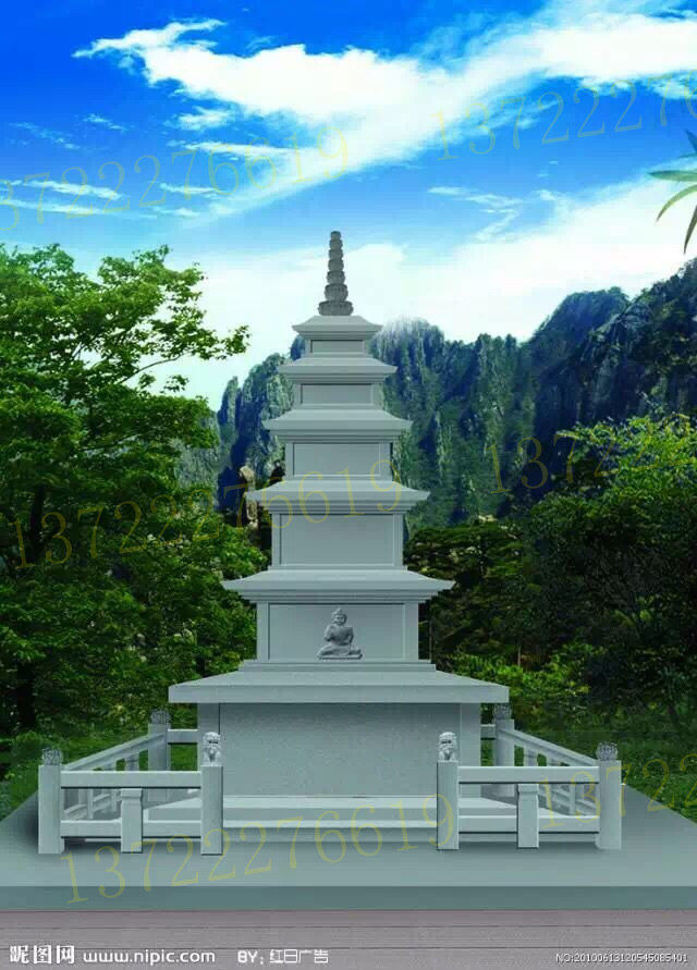 Stone carving pagoda marble relic pagoda stone stone pagoda seven-story pagoda nine-story pagoda ancient building antique worship pagoda