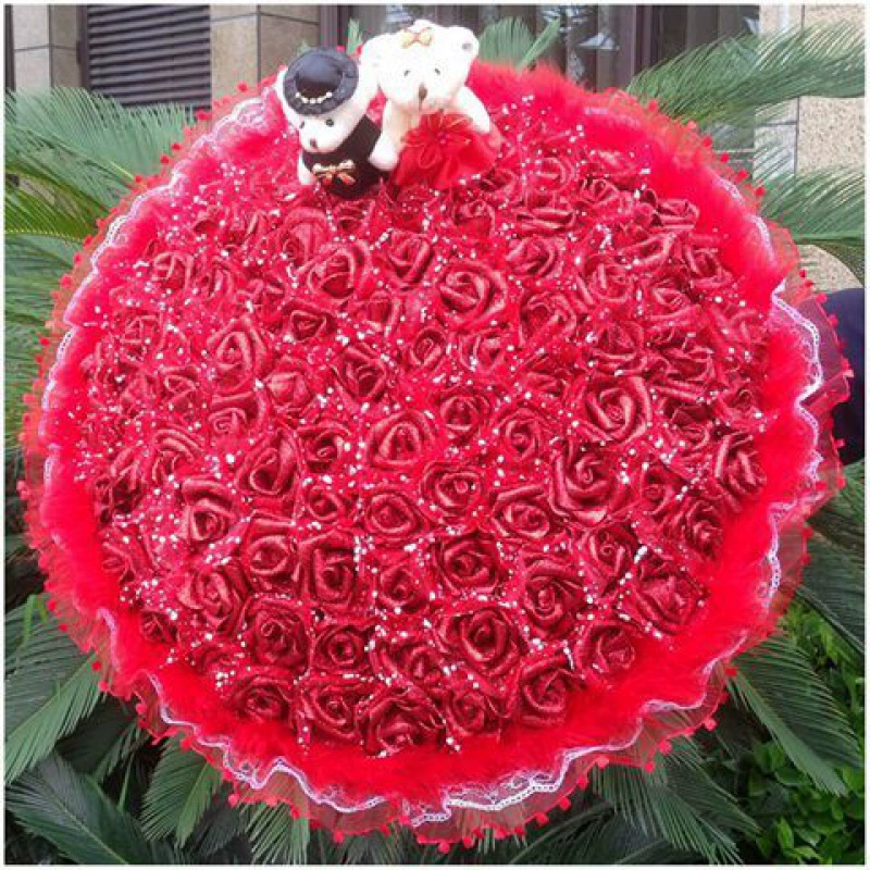 Ngày lễ tình nhân sáng tạo hoạt hình bó hoa mô phỏng hoa hồng xà phòng hộp quà tặng cô gái người yêu sinh nhật lời tỏ tình Món quà giáng sinh - Hoa hoạt hình / Hoa sô cô la