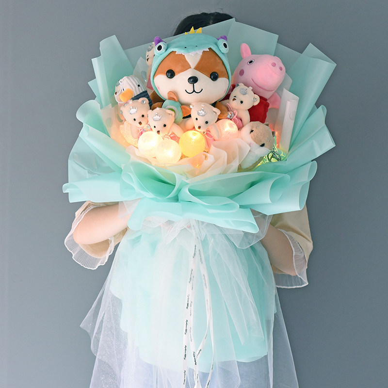 Cheering duck doll bouquet cartoon doll hamster commemorative gift gift gift to classmates graduation girlfriend girlfriend
