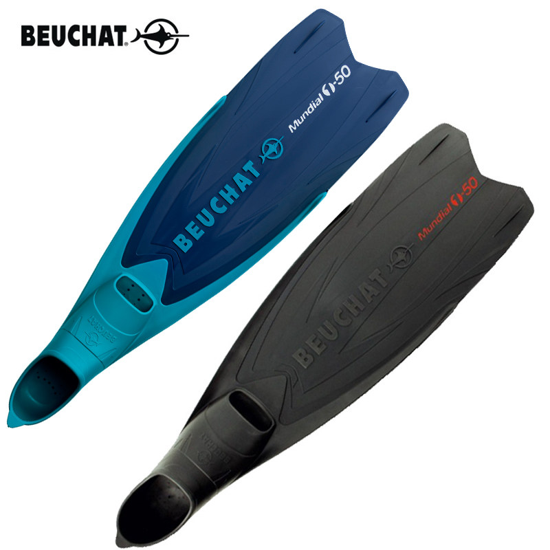 BEUCHAT Mundial One-50 Fins Free diving long footed webbed flip-flops fishing overplay fiber