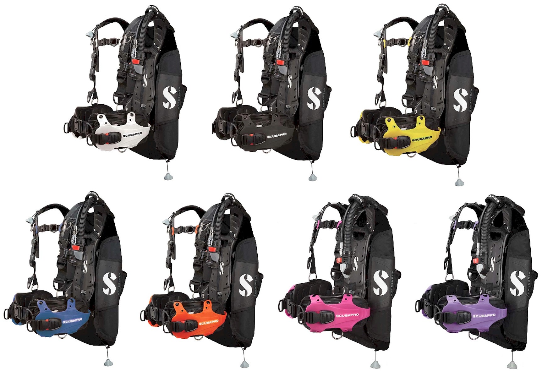 Scuapro HYDROS PRO DIVING BUOYANCY VEST BCD CONTROLLER Controllers Accessories Multicolored men and women