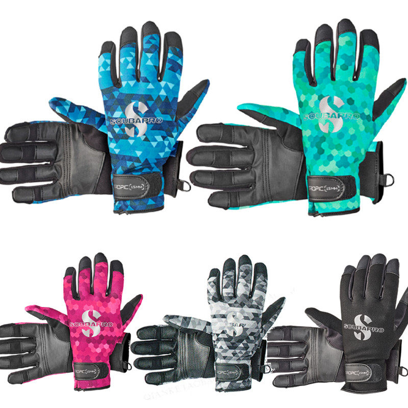 American Scubapro 1.5mm warm comfortable wear-resistant slip and puncture resistant Velcro diving gloves Tropic