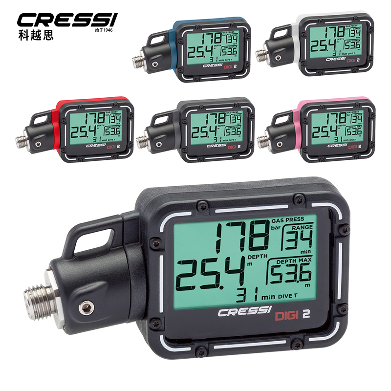 Italian CRESSI Digi DIGI 2 Digital Combined Meter Diving Depth Gauge Depth Gauge Pressure Gauge Residual Pressure Gauge Single Meter