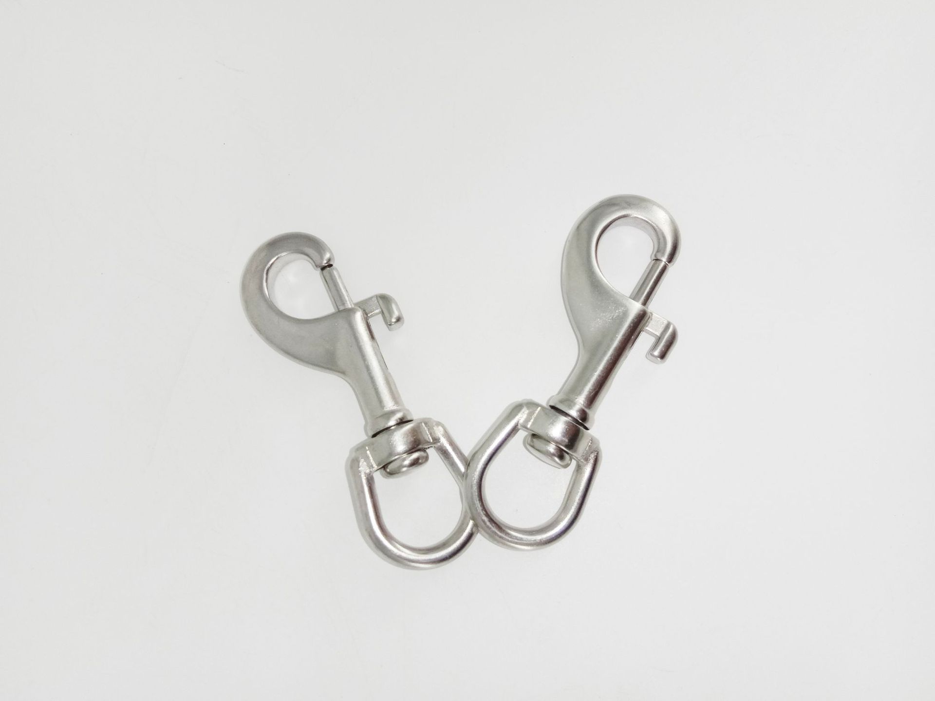 Three diving club 316 stainless steel single-head hook 80mm90mm double-head hook rotating spring hook diving accessories