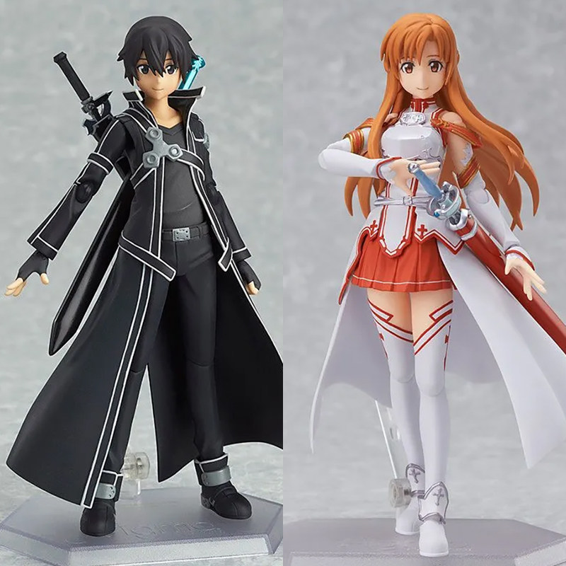 Искусство меча онлайн ручной работы figma Kirito Периферийный двойной меч Yasna Подвижная модель в полном ассортименте Изображение 1