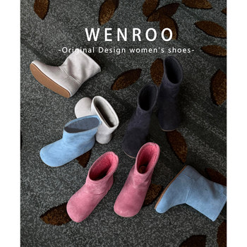 Women's velvet flat snow boots 2025 winter new style