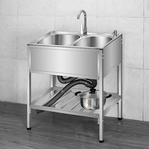 Stainless steel washing basin single sink sink kitchen sink double sink integrated thick household simple