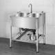 Stainless Steel Sink Single Bowl Dishwashing Sink Kitchen Sink Double Bowl Handwashing Sink Integrated Thickened Household Simple Model