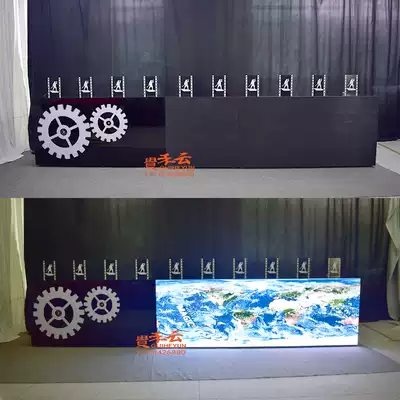 Guihe custom LED display starter gear rotation can play the movie atmosphere unveiling ceremony props