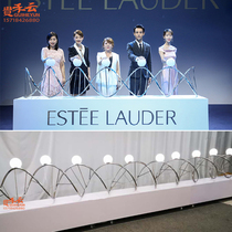 DNA start-up table Metal curve start-up ceremony props Spiral shape launch conference Ball lighting lighting form