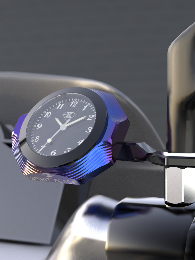Car clock Electronic clock table Mountain leaf locomotive modification accessories Waterproof thermometer Spirit beast schedule