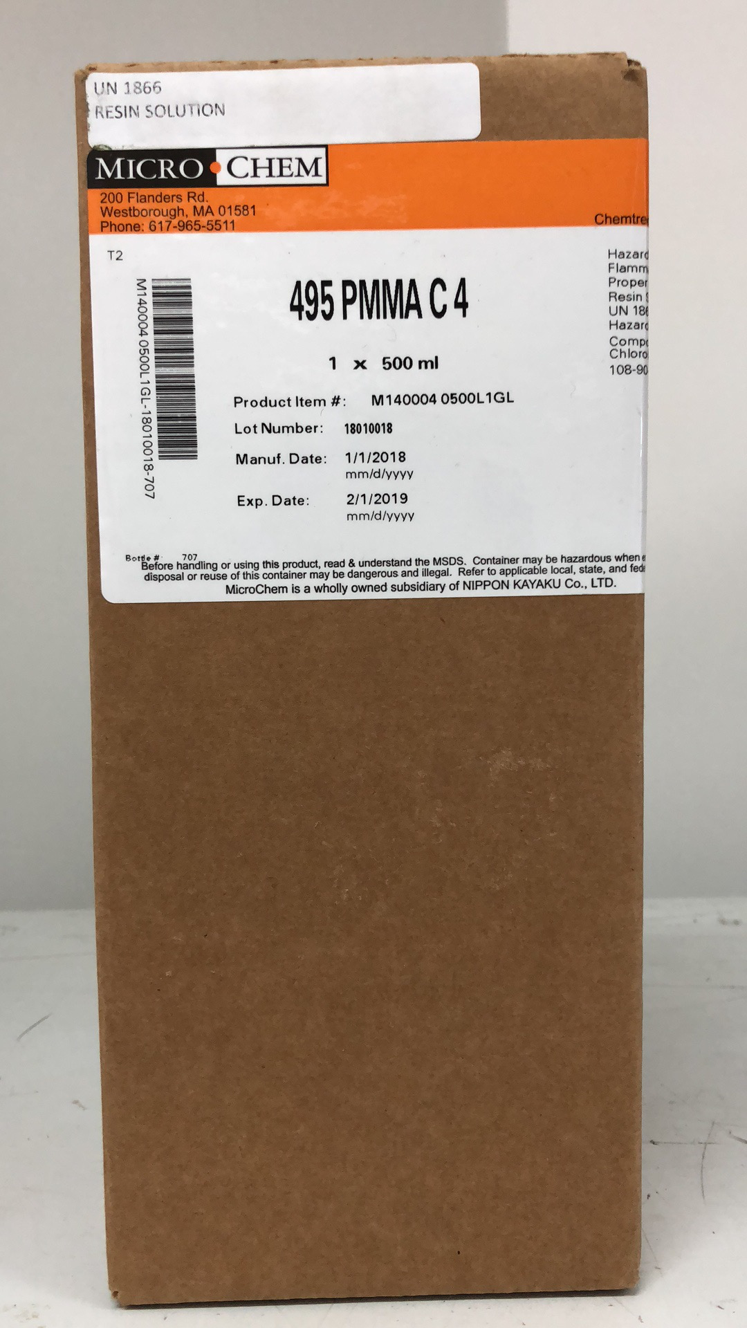 光刻胶 C4 495 PMMA 500ml/瓶