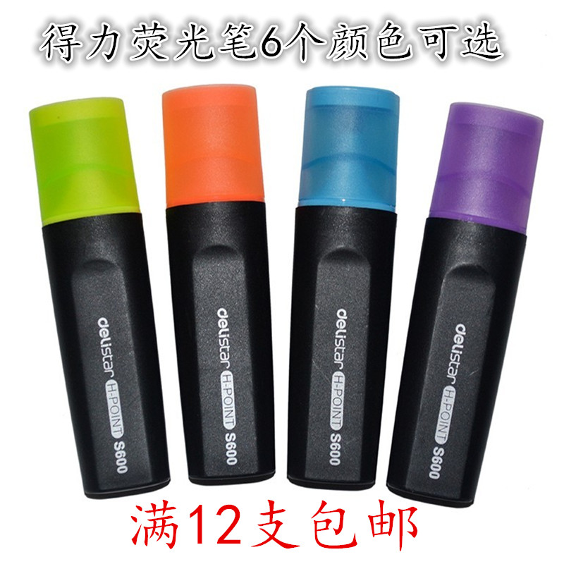 Able Color Fluorescent Pen S600 Orange Purple Green Blue Yellow Pink Optional Pen Mark Key Pen Student Office Supplies